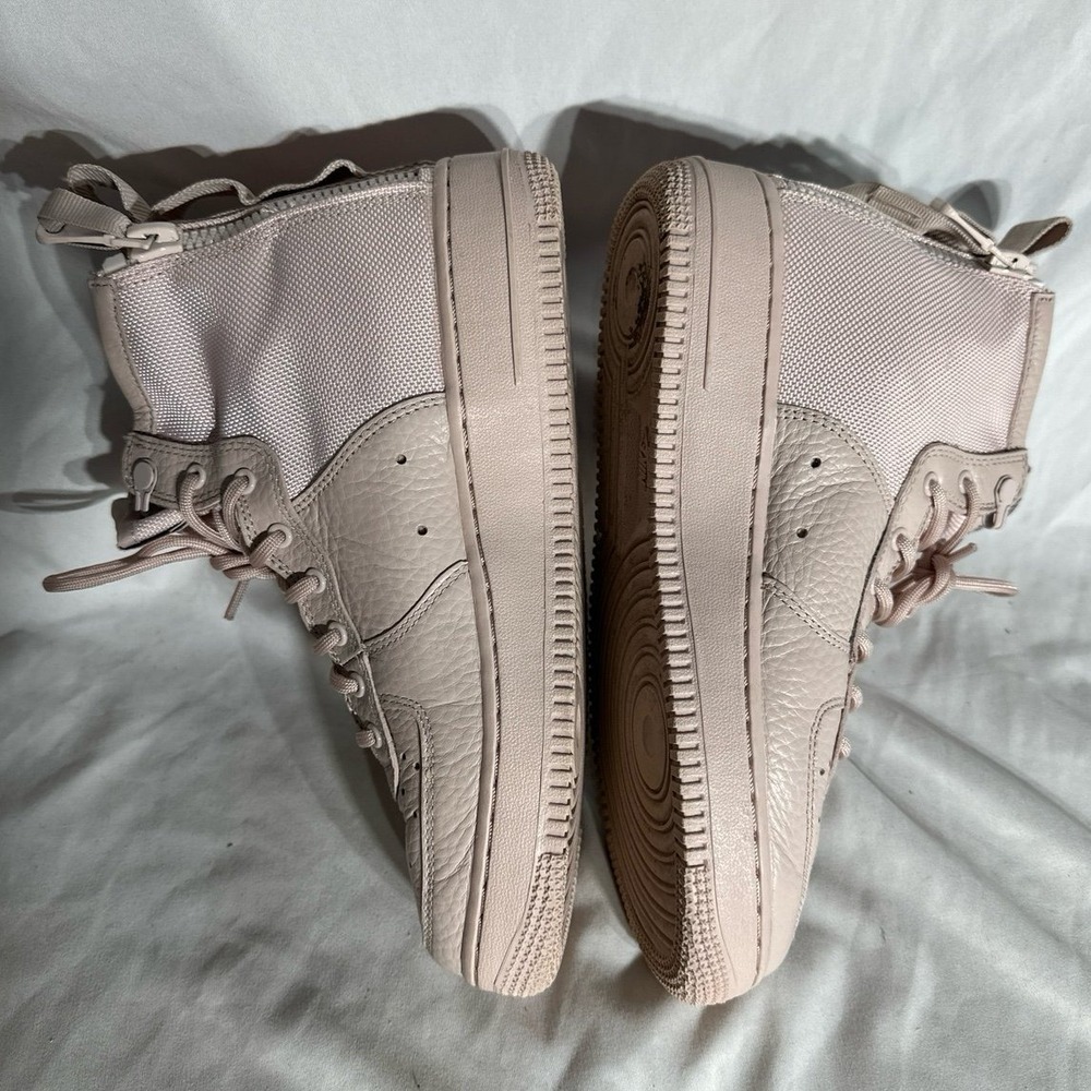Nike Air Force 1 Mid Slit Stone Beige - Woman's 8 - Good Like New Condition - Picture 3 of 7